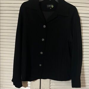 Finity Classic Black Button-Up Jacket